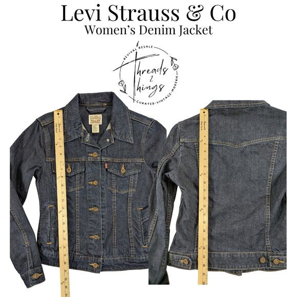 Levis Jean Jacket Women S Denim Cotton Fall Trucker Western Country Classic Y2k - Picture 6 of 12